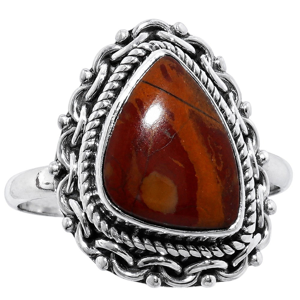 Noreena Jasper 925 Sterling Silver Ring Jewelry Size-18 SR01338