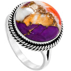 Spiny Oyster Turquoise 925 Sterling Silver Ring Jewelry Size-13 SR01343