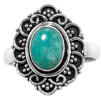 Paraiba Amazonite 925 Sterling Silver Ring Jewelry Size-16 SR01344