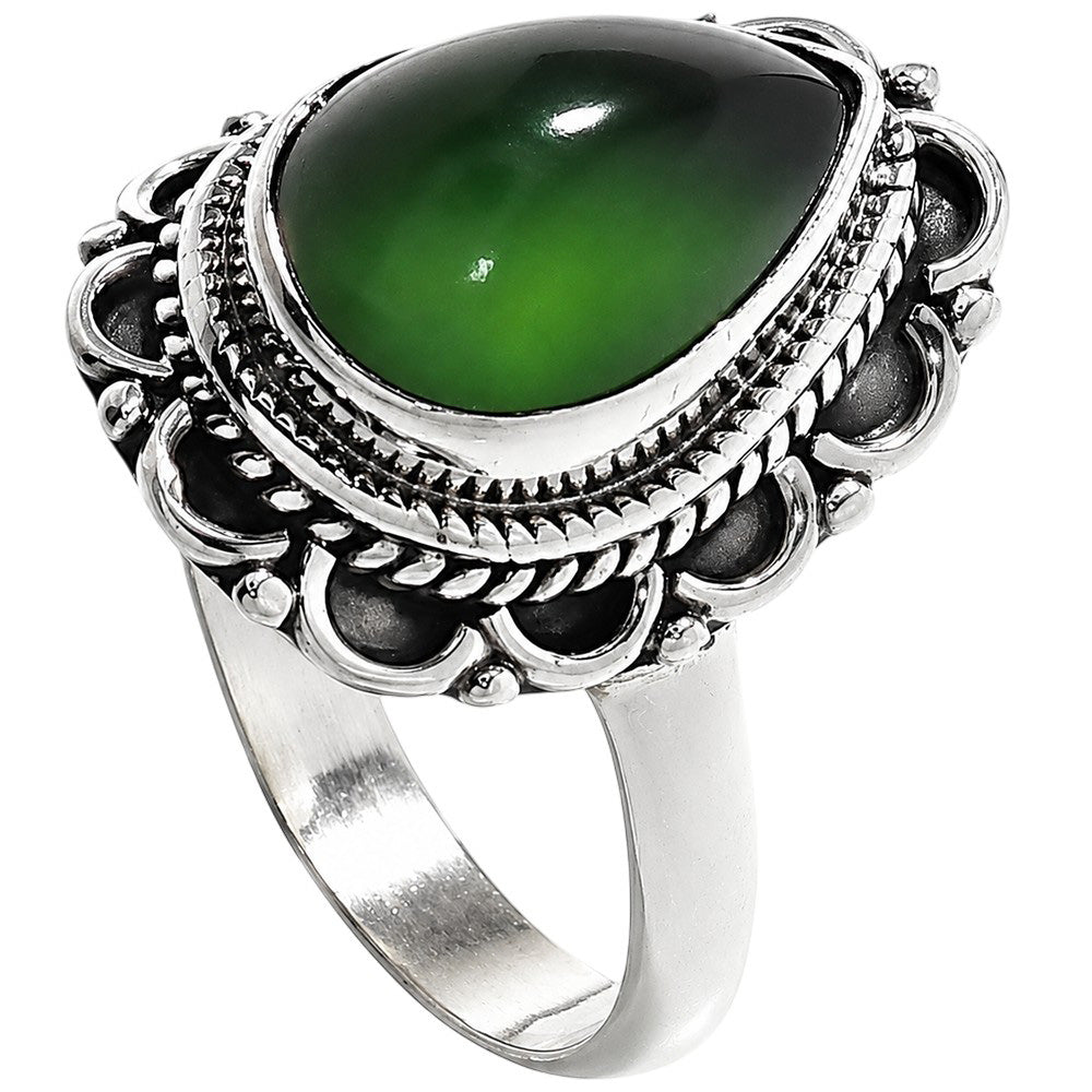 Chrome Chalcedony 925 Sterling Silver Ring Jewelry Size-12 SR01345