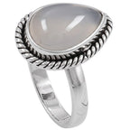 Srilankan Moonstone 925 Sterling Silver Ring Jewelry Size-12 SR01351