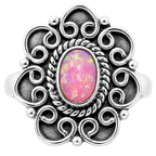 Fire Opal 925 Sterling Silver Ring Jewelry Size-12 SR01352