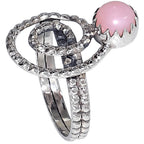 Spiral - Pink Opal 925 Sterling Silver Ring Jewelry Size-21 SR01368