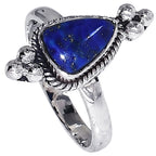 Lapis Lazuli 925 Sterling Silver Ring Jewelry Size-16 SR01369
