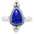 Lapis Lazuli 925 Sterling Silver Ring Jewelry Size-16 SR01369