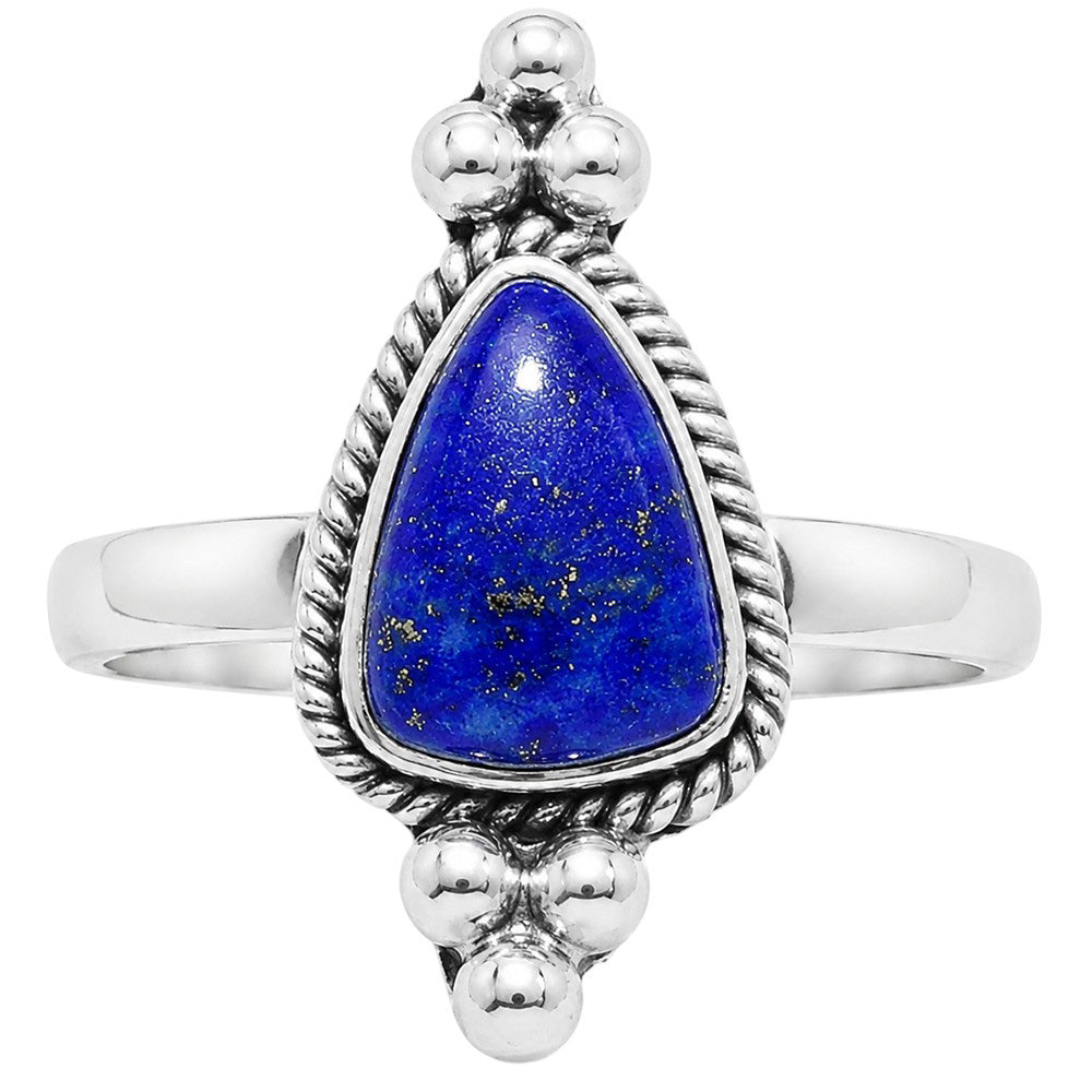 Lapis Lazuli 925 Sterling Silver Ring Jewelry Size-16 SR01369