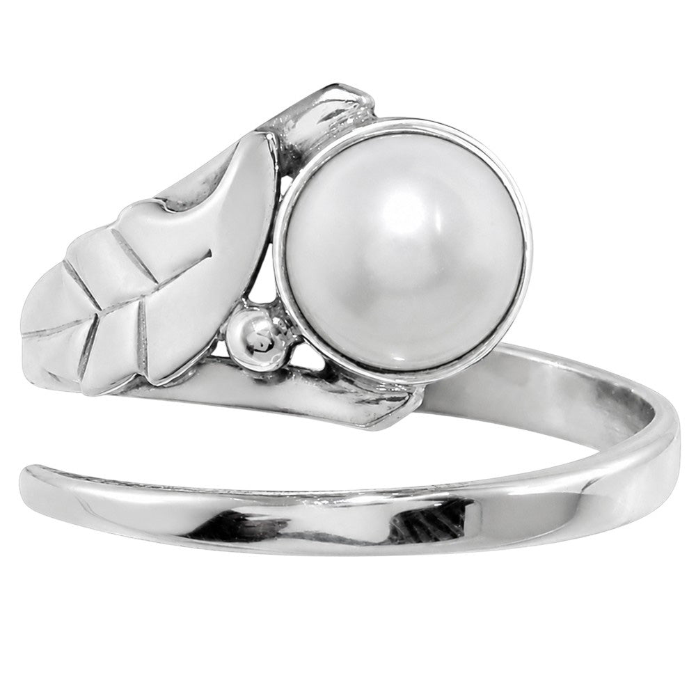 Natural Fresh Water Pearl 925 Sterling Silver Ring Jewelry Size-12 SR01377