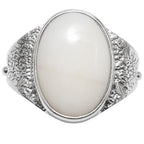 White Opal 925 Sterling Silver Ring Jewelry Size-13 SR01378