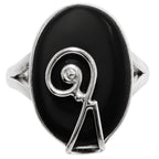Black Onyx 925 Sterling Silver Ring Jewelry Size-13 SR01390