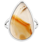 Montana Agate 925 Sterling Silver Ring Jewelry Size-18 SR01395