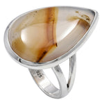 Montana Agate 925 Sterling Silver Ring Jewelry Size-18 SR01395
