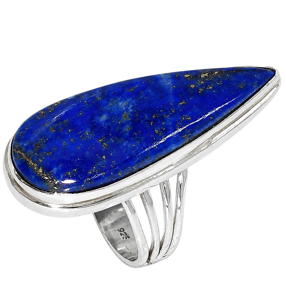 Lapis lazuli 925 Sterling Silver Ring Jewelry Size-13 SR01402