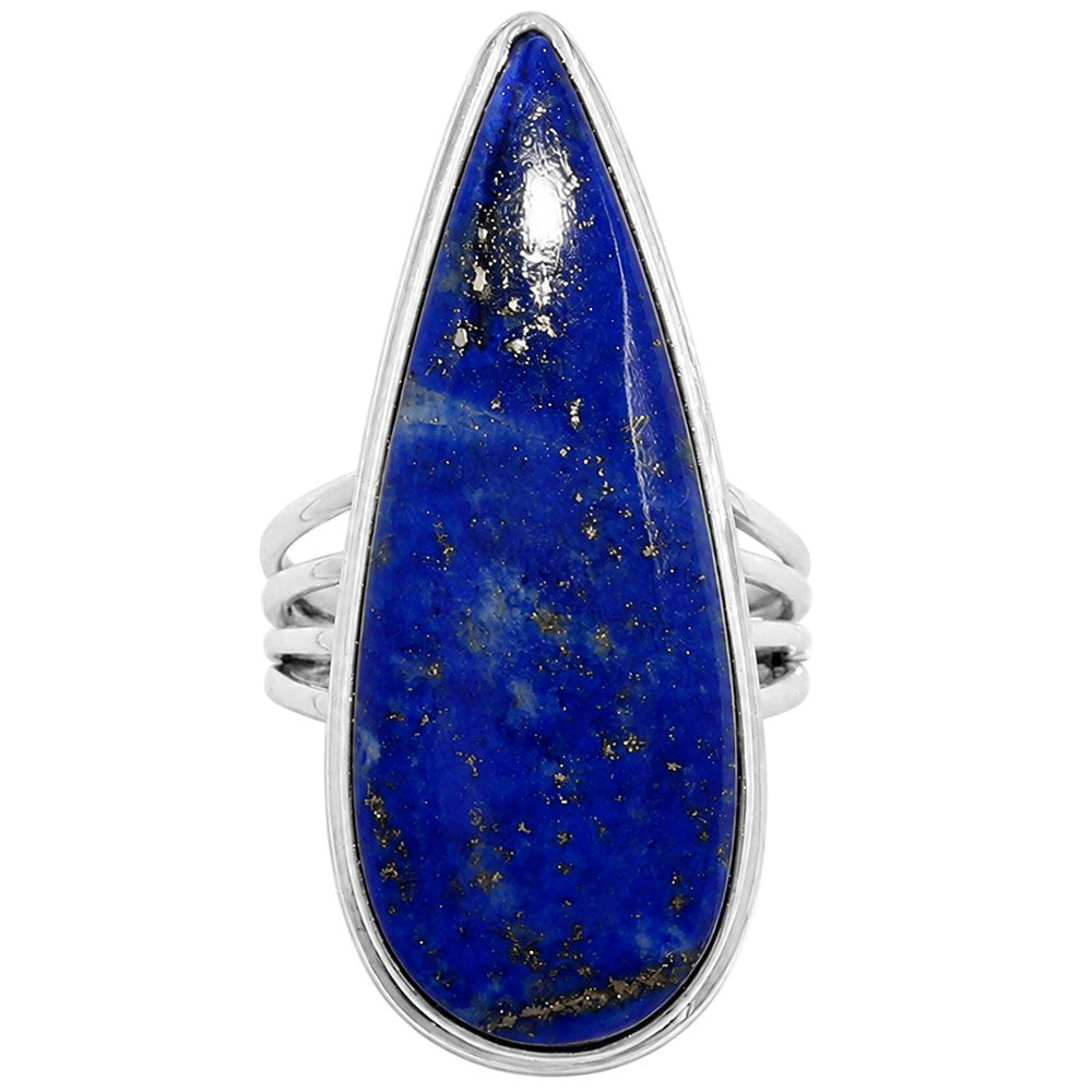 Lapis lazuli 925 Sterling Silver Ring Jewelry Size-13 SR01402