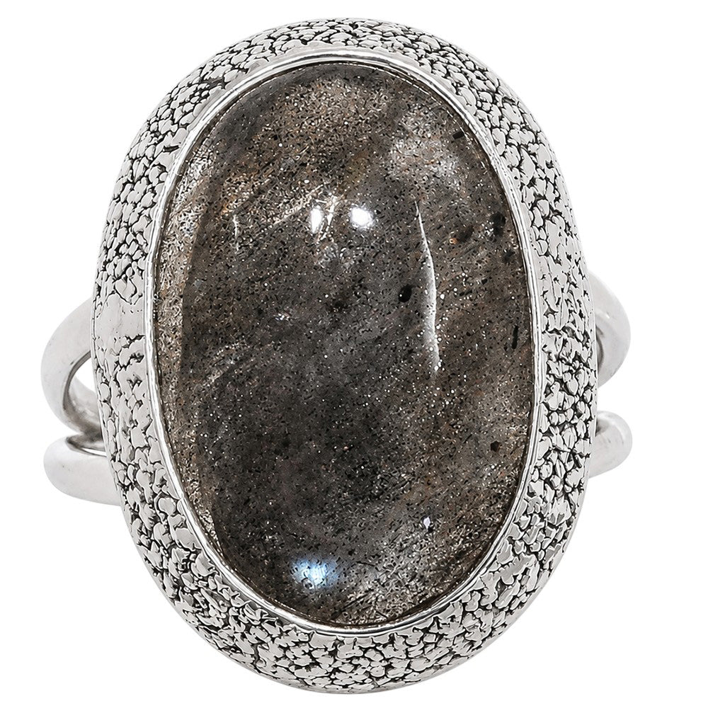 Blue Labradorite 925 Sterling Silver Ring Jewelry Size-20 SR01403