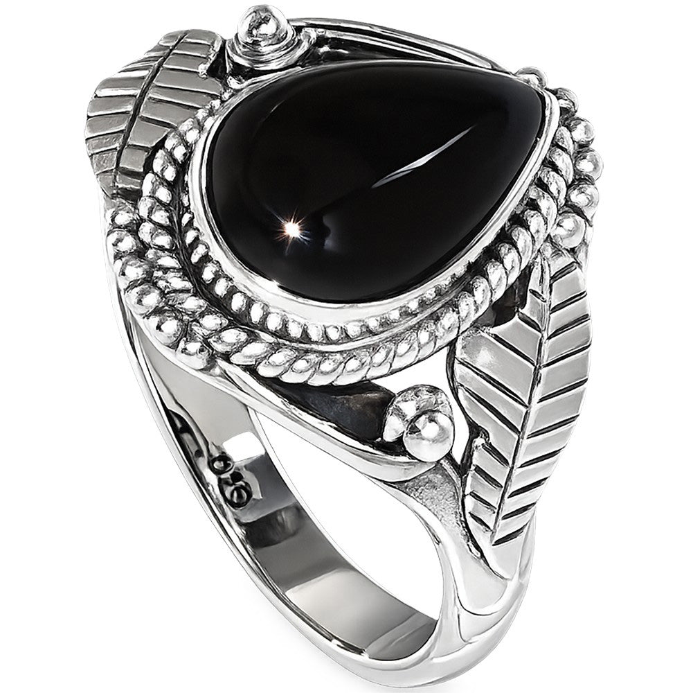 Tektite Cab 925 Sterling Silver Ring Jewelry Size-16 SR01411