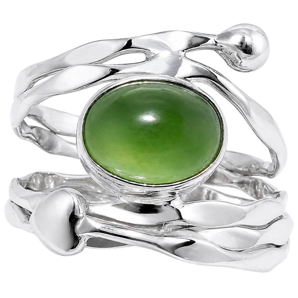 Chrome Chalcedony 925 Sterling Silver Ring Jewelry Size-17 SR01413