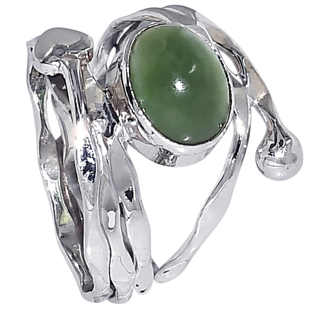 Chrome Chalcedony 925 Sterling Silver Ring Jewelry Size-17 SR01413