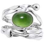 Chrome Chalcedony 925 Sterling Silver Ring Jewelry Size-17 SR01413