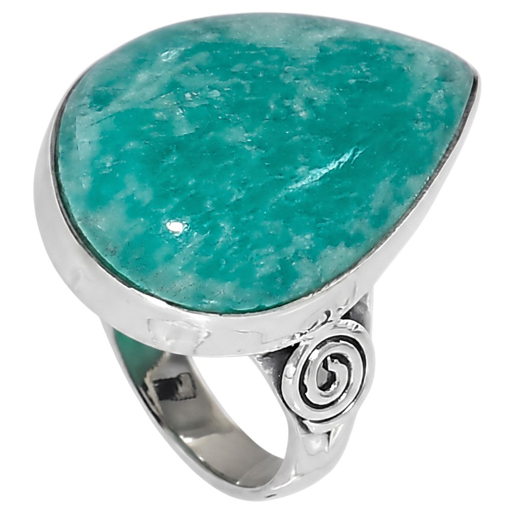Paraiba Amazonite 925 Sterling Silver Ring Jewelry Size-16 SR01416