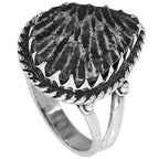 Stingray Coral 925 Sterling Silver Ring Jewelry Size-16 SR01417