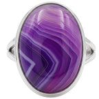 Purple Botswana Agate 925 Sterling Silver Ring Jewelry Size-12 SR01427