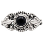 Black Onyx 925 Sterling Silver Ring Jewelry Size-12 SR01432