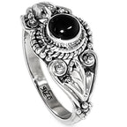 Black Onyx 925 Sterling Silver Ring Jewelry Size-12 SR01432