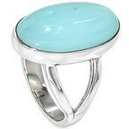 Blue Chalcedony 925 Sterling Silver Ring Jewelry Size-14 SR01433