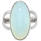 Blue Chalcedony 925 Sterling Silver Ring Jewelry Size-14 SR01433