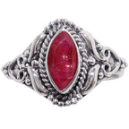 Ruby 925 Sterling Silver Ring Jewelry Size-14 SR01437