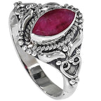 Ruby 925 Sterling Silver Ring Jewelry Size-14 SR01437