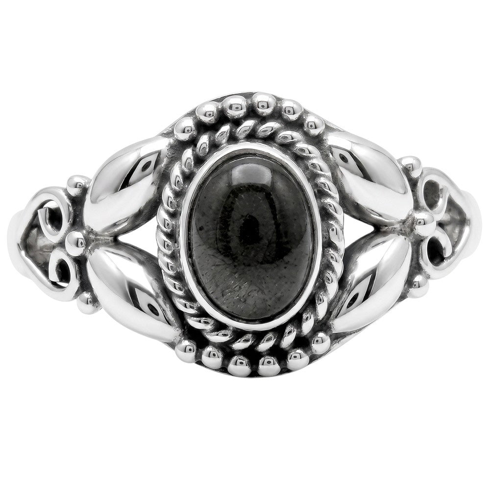Black Onyx 925 Sterling Silver Ring Jewelry Size-16 SR01441