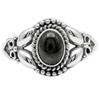 Black Onyx 925 Sterling Silver Ring Jewelry Size-16 SR01441
