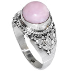 Pink Opal 925 Sterling Silver Ring Jewelry Size-17 SR01443