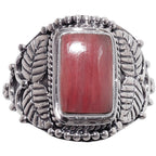 Pink Tulip Quartz 925 Sterling Silver Ring Jewelry Size-14 SR01447