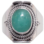 Paraiba Amazonite 925 Sterling Silver Ring Jewelry Size-12 SR01449