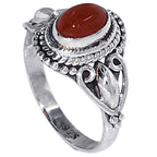 Carnelian 925 Sterling Silver Ring Jewelry Size-12 SR01452