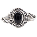 Black Onyx 925 Sterling Silver Ring Jewelry Size-16 SR01456