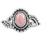 Pink Tulip Quartz 925 Sterling Silver Ring Jewelry Size-12 SR01458