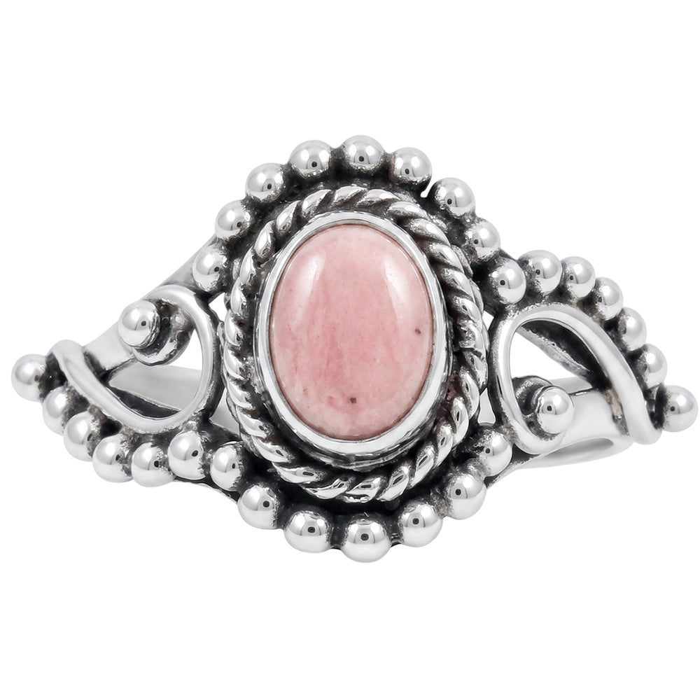 Pink Tulip Quartz 925 Sterling Silver Ring Jewelry Size-12 SR01458