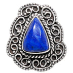 Lapis Lazuli 925 Sterling Silver Ring Jewelry Size-14 SR01460