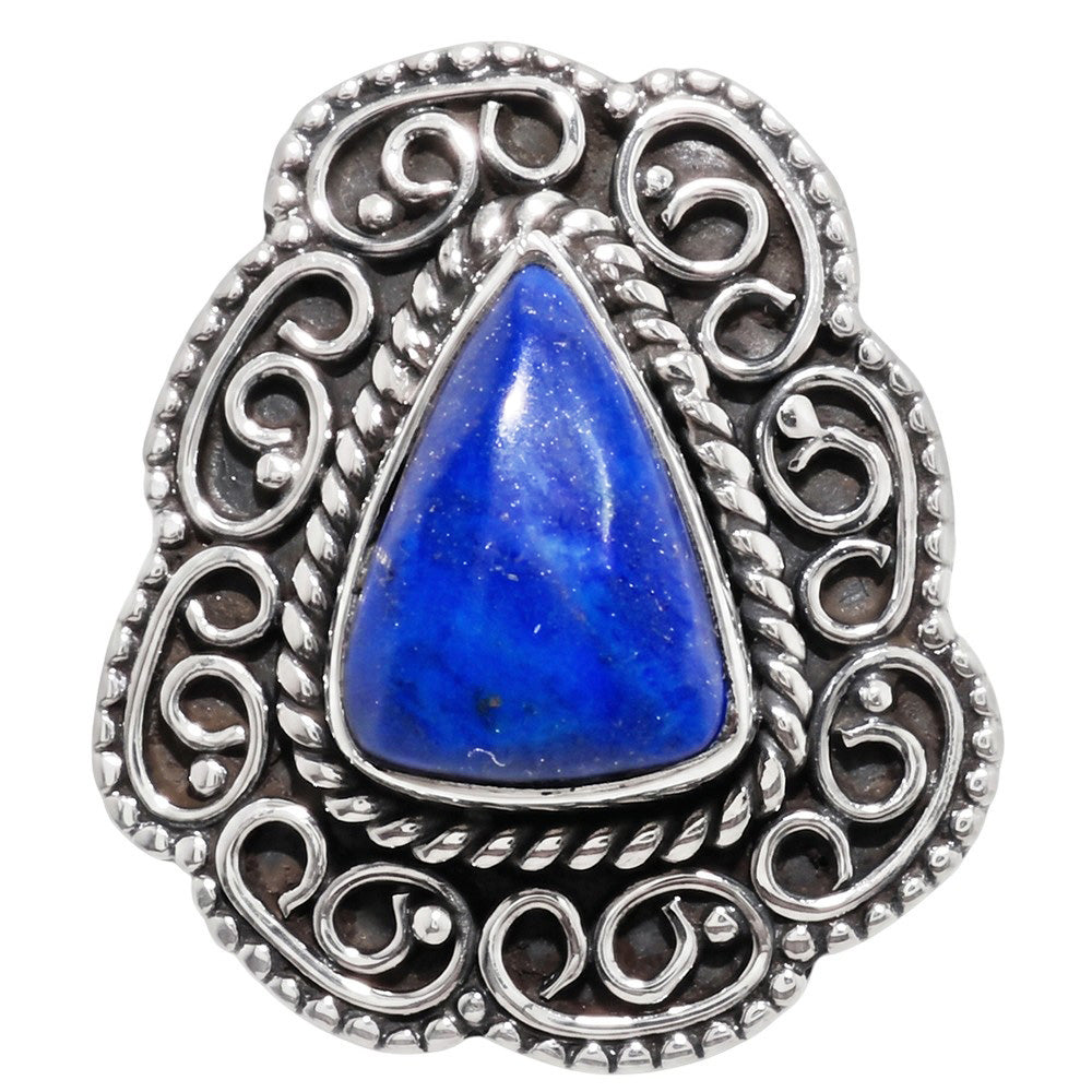 Lapis Lazuli 925 Sterling Silver Ring Jewelry Size-14 SR01460