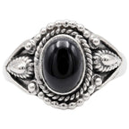 Black Onyx 925 Sterling Silver Ring Jewelry Size-14 SR01461