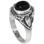Black Onyx 925 Sterling Silver Ring Jewelry Size-14 SR01461