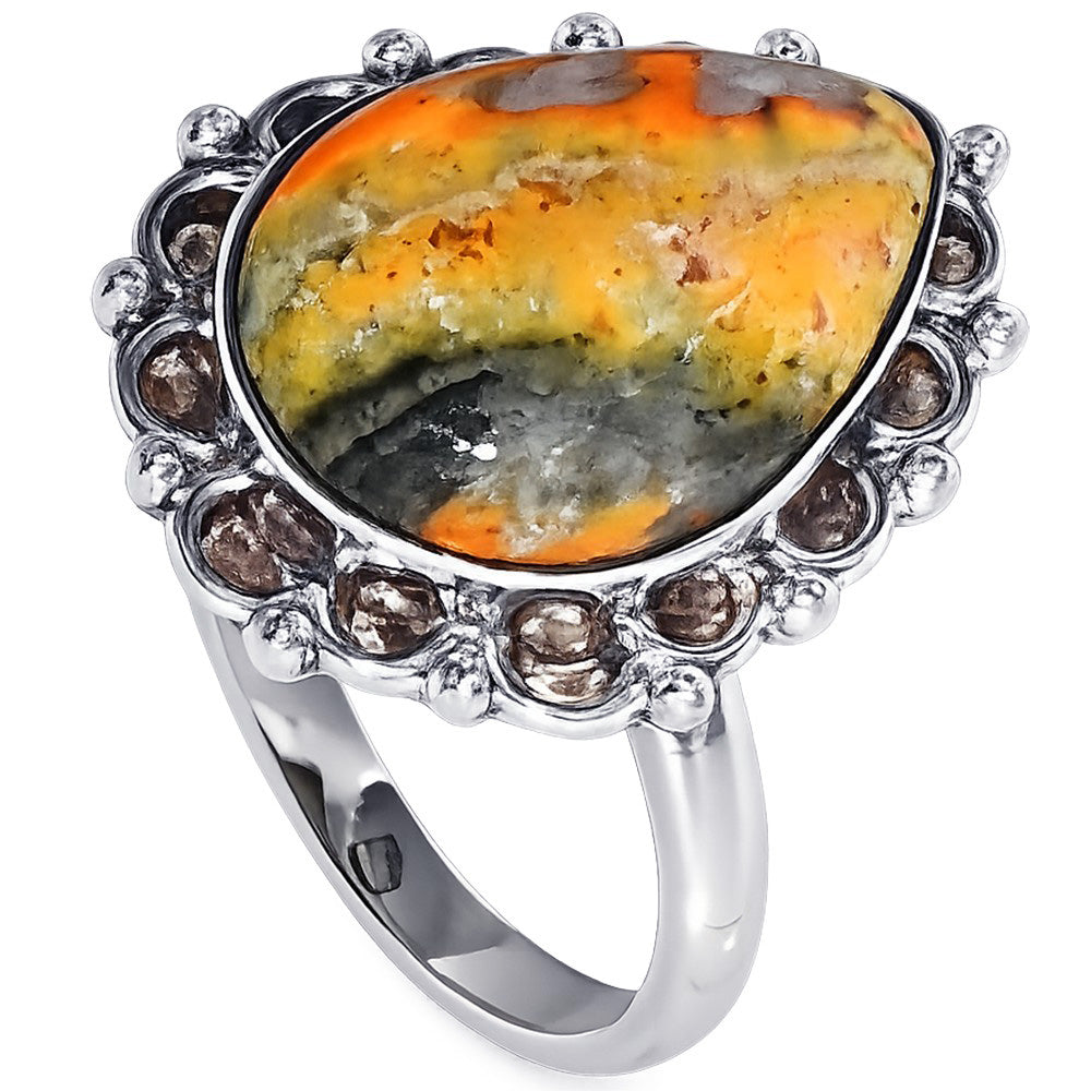 Indonesian Bumble Bee 925 Sterling Silver Ring Jewelry Size-16 SR01466