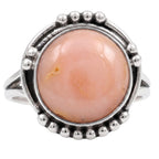 Pink Opal 925 Sterling Silver Ring Jewelry Size-18 SR01468