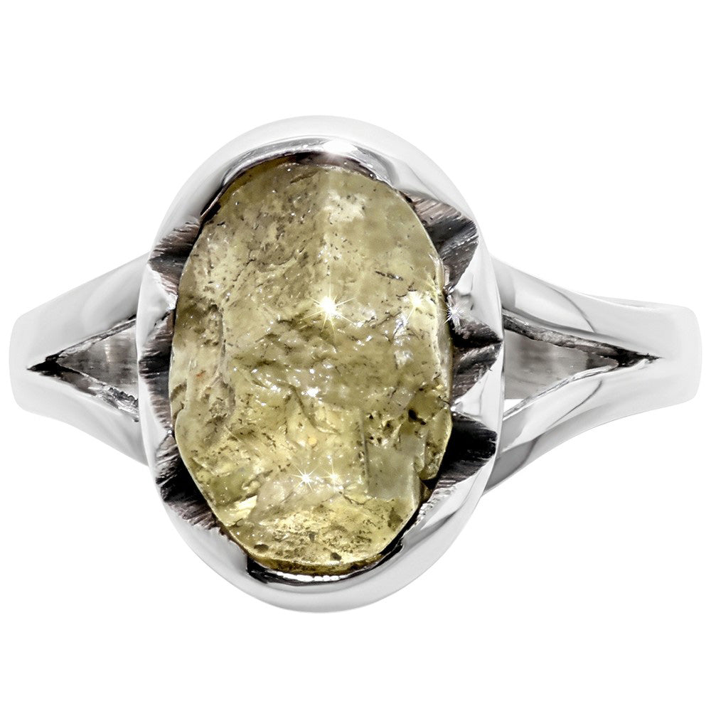 Peridot Rough 925 Sterling Silver Ring Jewelry Size-13 SR01469