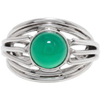 Green Onyx 925 Sterling Silver Ring Jewelry Size-16 SR01470