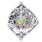 Flower - Ethiopian Opal 925 Sterling Silver Ring Jewelry Size-20 SR01475