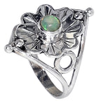 Flower - Ethiopian Opal 925 Sterling Silver Ring Jewelry Size-20 SR01475